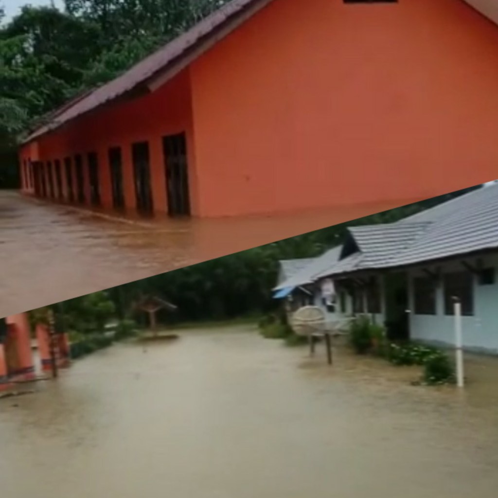 Banjir Merendam Dua bangunan sekolah di dua kecamatan”Ketua DAD Belimbing Menghimbau Tanggap bencana&nbsp;Banjir”