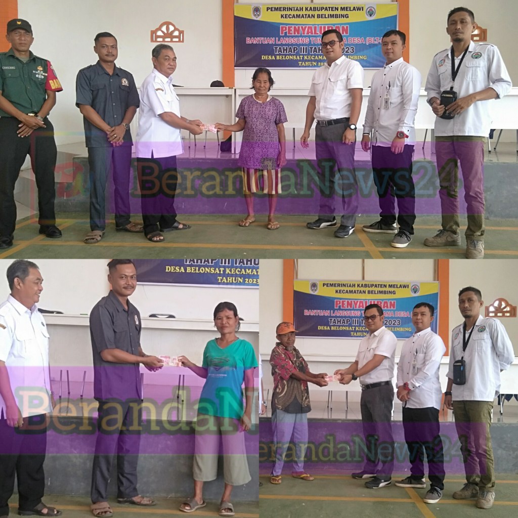 SEJUMLAH 32 KPM MENERIMA Penyaluran BLT Tahap III OLEH PEMDES&nbsp;BELONSAT.