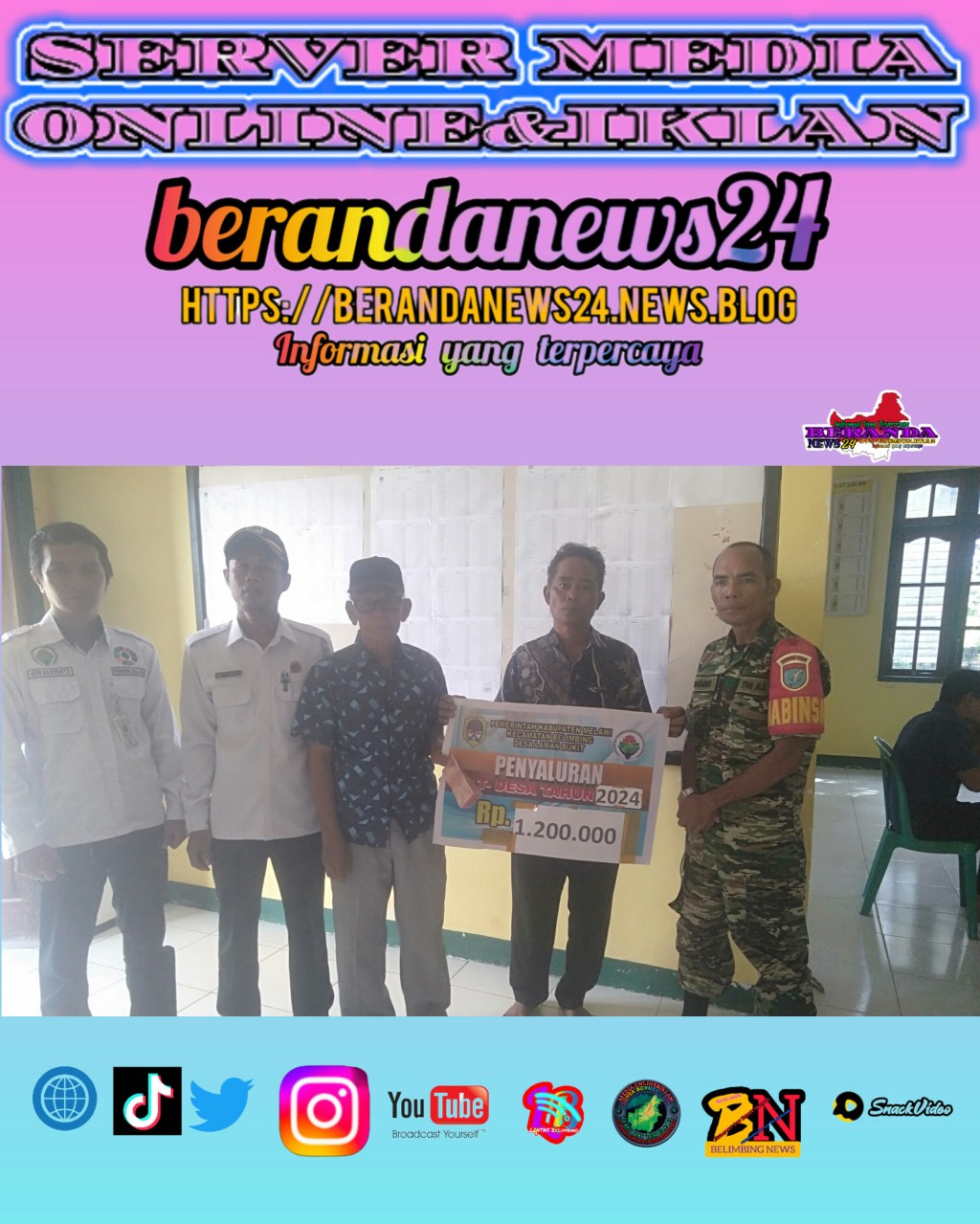 Laman Bukit Salurkan BLT-DD Tahun 2024, Tercepat di&nbsp;Belimbing