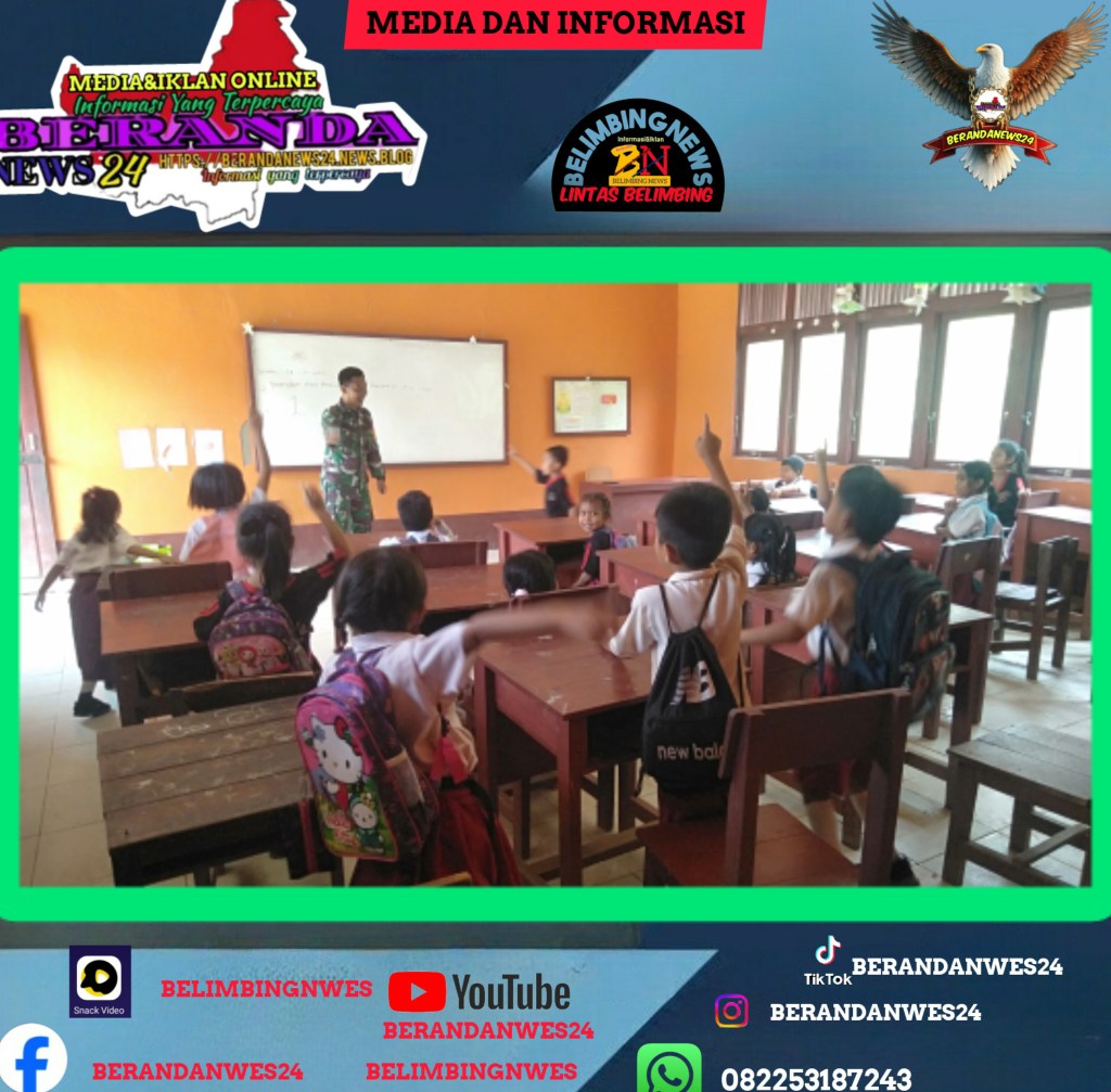 Materi mengajar matematika gasing dari Koramil 1205/16 Pemuar (Gampang asik dan menyenangkan) di SDN 27 Batu&nbsp;buil