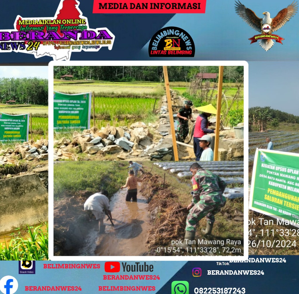 Pembangunan saluran irigasi yang sedang berlangsung di Dua Desa,Guhung&Batu nanta Kecamatan Belimbing Kabupaten Melawi,Kalbar menjadi simbol sinergi yang kuat antara TNI dan masyarakat dalam mendukung program&nbsp;pemerintah.