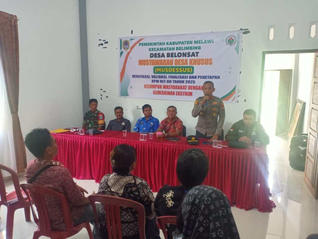 Ka.Polsek Belimbing (AKP.Samuji) Hadir MUSDESSUS Desa&nbsp;Belonsat