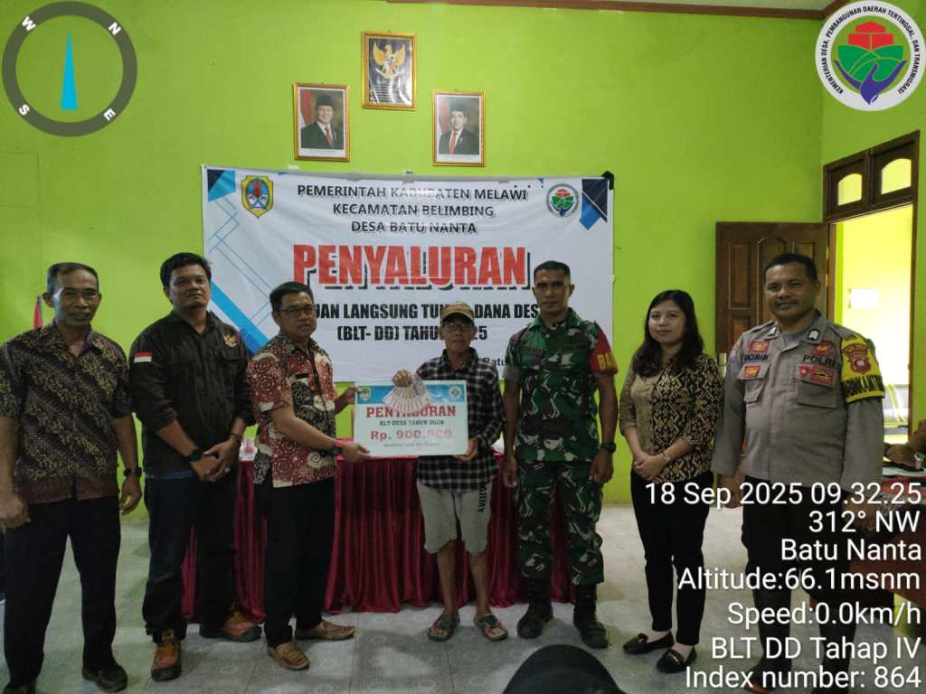 Sinergi TNI,POLRI,dan Pemdes Batu Nanta, kawal Penyaluran blt-DD TA&nbsp;2025