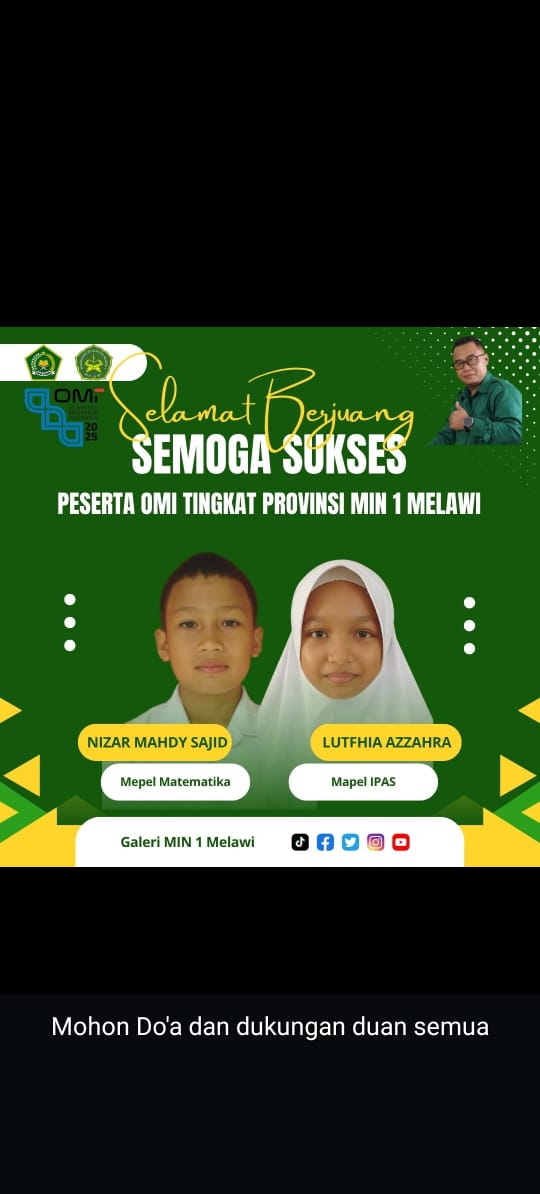 Dua Siswa MIN 1 Melawi Lolos ke Tingkat Provinsi pada Ajang OMI&nbsp;2025
