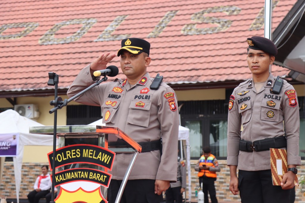 Polres Melawi Gelar Apel Kesiapsiagaan Bencana, Waka Polres Tekankan Sinergitas dan Respons Cepat Hadapi Bencana Hidrometeorologi