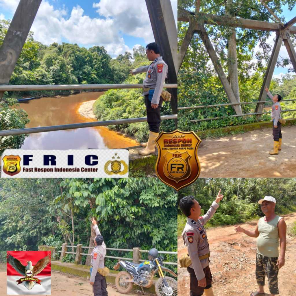 Polsek Menukung Pantau Debit Air dan Lokasi Rawan Dampak&nbsp;Bencana