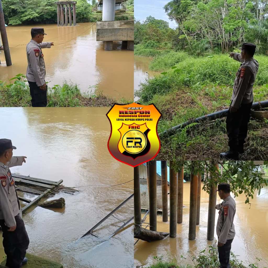 Polsek Belimbing Pantau Debit Air Sungai, Cegah Sejak Dini Dampak&nbsp;Bencana