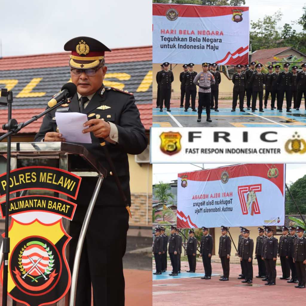 Upacara Hari Bela Negara ke-77 Digelar di Polres Melawi, Kapolres Bacakan Amanat&nbsp;Presiden