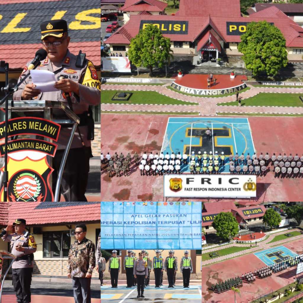 Polres Melawi Gelar Apel Pasukan Operasi Lilin 2025, Kapolres Bacakan Amanat&nbsp;Kapolri