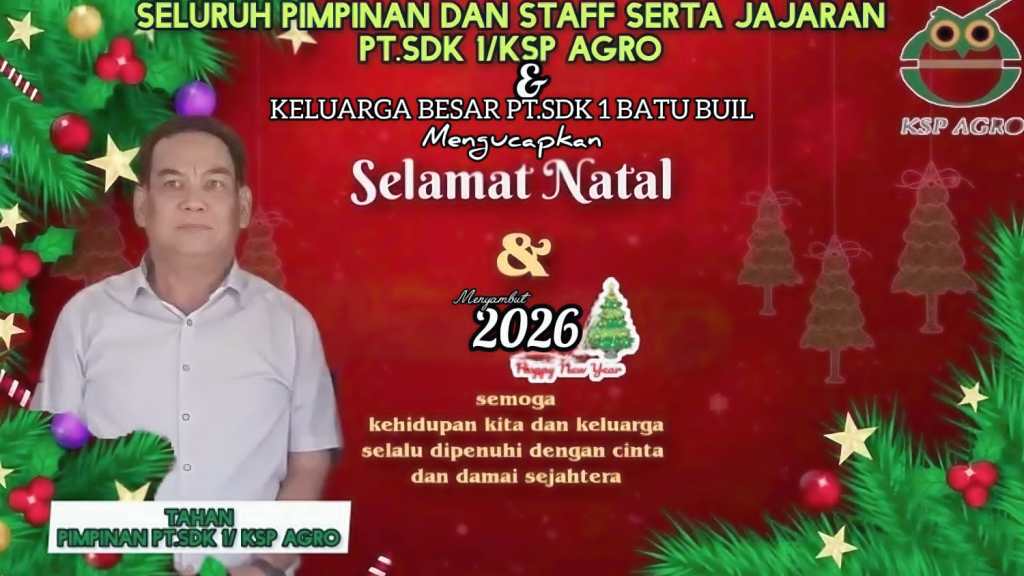KELUAGA BESAR SDK 1 Mengucapkan Selamat Merayakan Hari Natal&Menyambut Tahun Baru&nbsp;2026