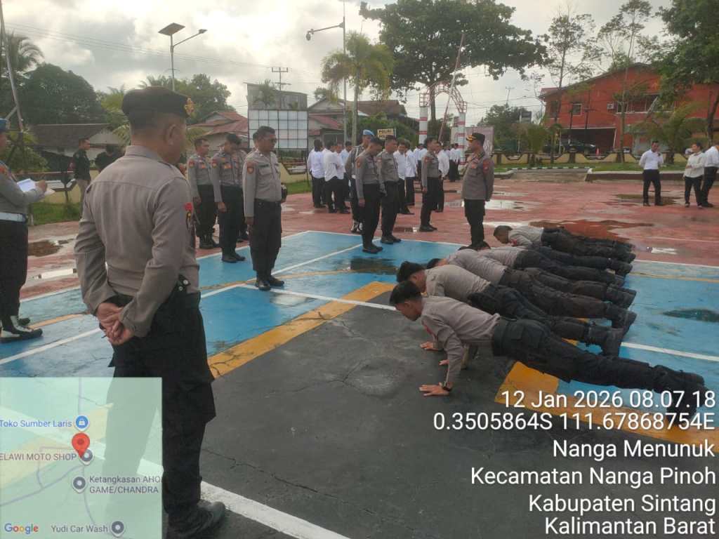 Waka Polres Melawi Pimpin Gaktiplin, Cek Kelengkapan dan Penampilan&nbsp;Personel