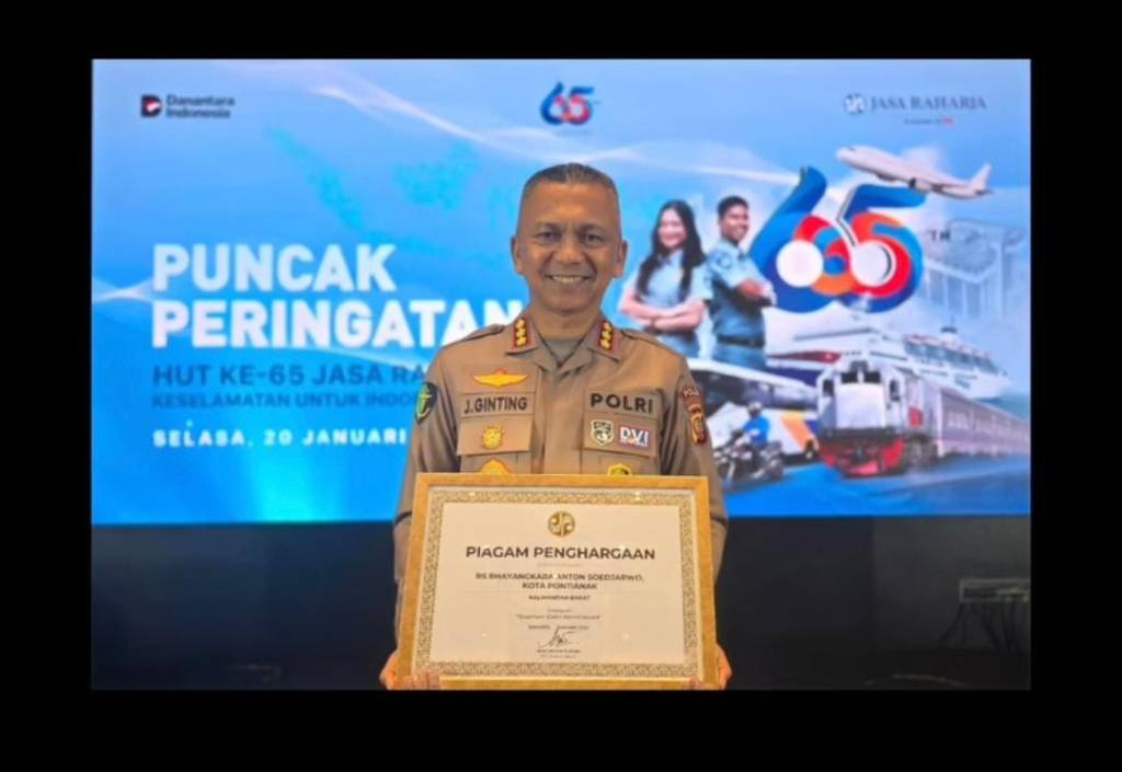 Raih “Quantum Claim Speed Award”, RS Bhayangkara Polda Kalbar Diakui Sebagai Salah Satu RS Terbaik Nasional di HUT Jasa Raharja&nbsp;ke-65